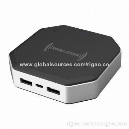 QI wireless charger with 10,000mAh Li-ion battery, for iPhone 5, Samsung Galaxy Note